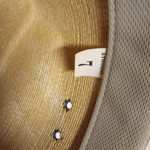 ATWOOD Straw Hat,Long Oval Style Kaycee , Natural Size 7 - Picture 7 of 13